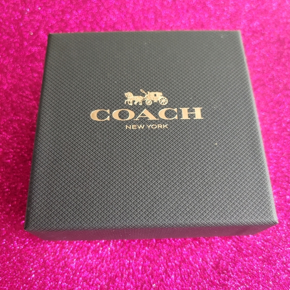 COACH ROSEGOLD PAVE SIGNATURE NECKLACE - Picture 9 of 9